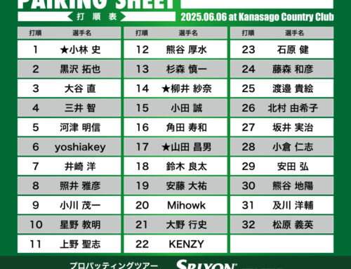 プロパッティングツアー2026 第14戦