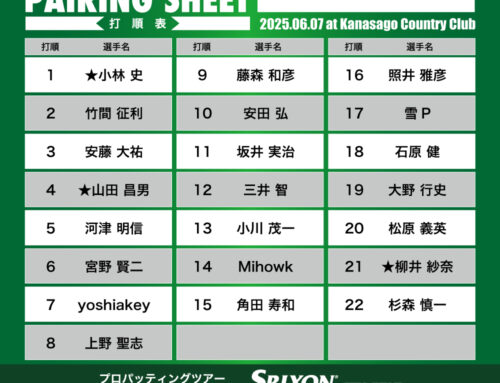 プロパッティングツアー2026 第16戦