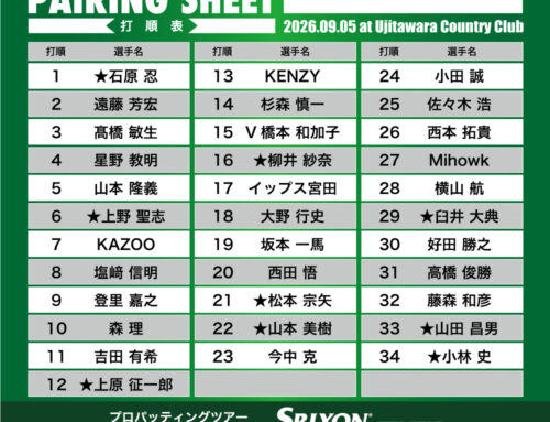 プロパッティングツアー2026 第25戦