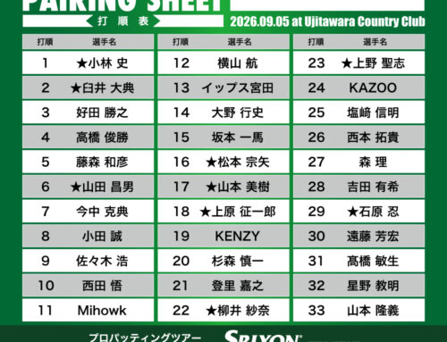 プロパッティングツアー2026 第26戦