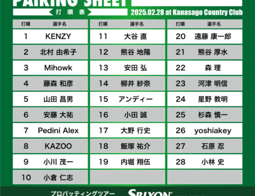 プロパッティングツアー2026 第1戦