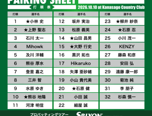 プロパッティングツアー2026 第34戦