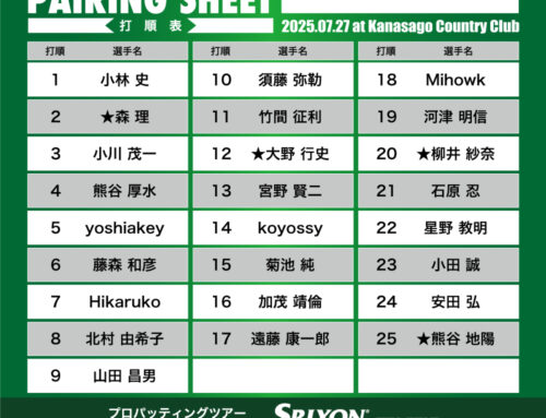 プロパッティングツアー2025 第25戦