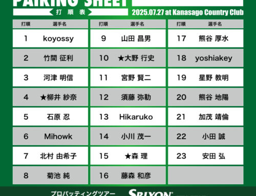 プロパッティングツアー2025 第26戦