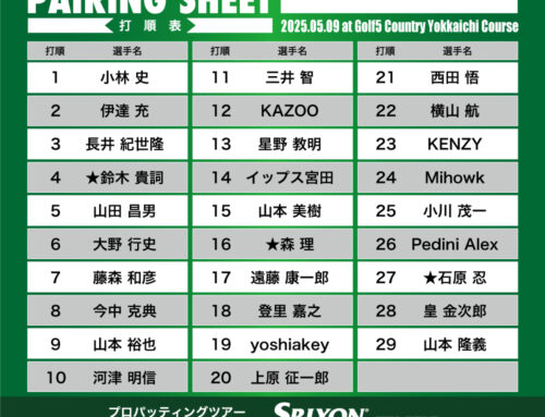 プロパッティングツアー2026 第10戦