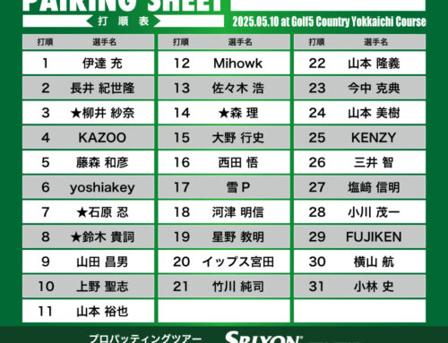 プロパッティングツアー2026 第11戦