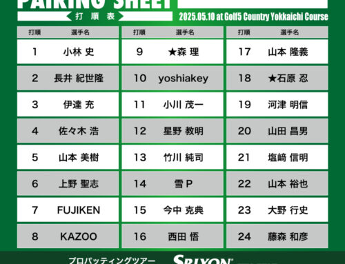 プロパッティングツアー2026 第12戦