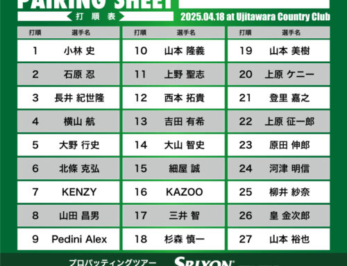 プロパッティングツアー2026 第6戦